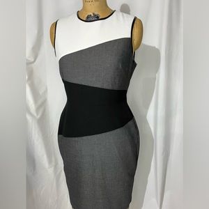 White House Black Market Petite Colorblock Sheath Dress - 8P